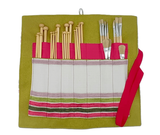 Storage wrap Craft Tools Crochet Hooks Knitting Needles Craft Knives Pencils Artist Brushes