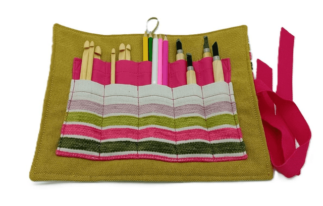 Storage wrap Craft Tools Crochet Hooks Knitting Needles Craft Knives Pencils Artist Brushes