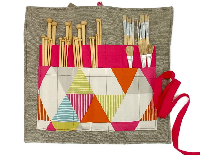 Storage Wrap Craft Tools Crochet Hooks Knitting Needles Craft Knives Pencils Artist brushes