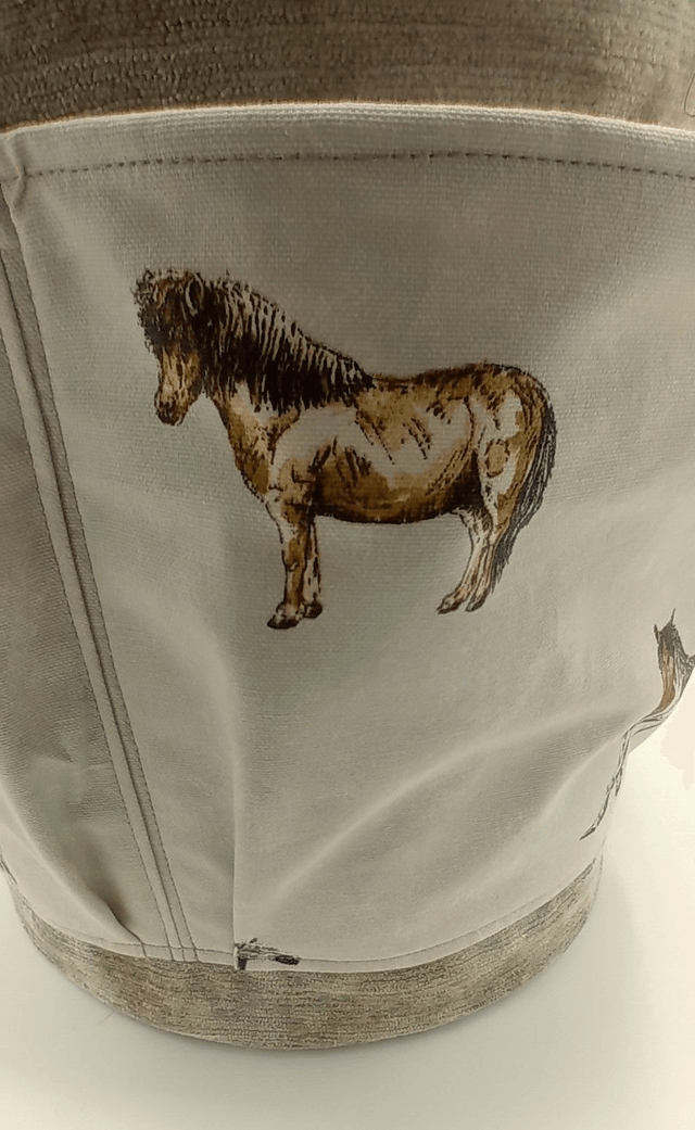 Large Bucket Bag Horse and Pony for Hobby Crafts Knitting Crochet and Multipurpose Storage