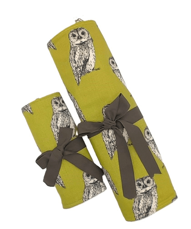 Storage Wrap Craft Tools Crochet Hooks Knitting Needle Case Pencils Artist Paint Brush Roll