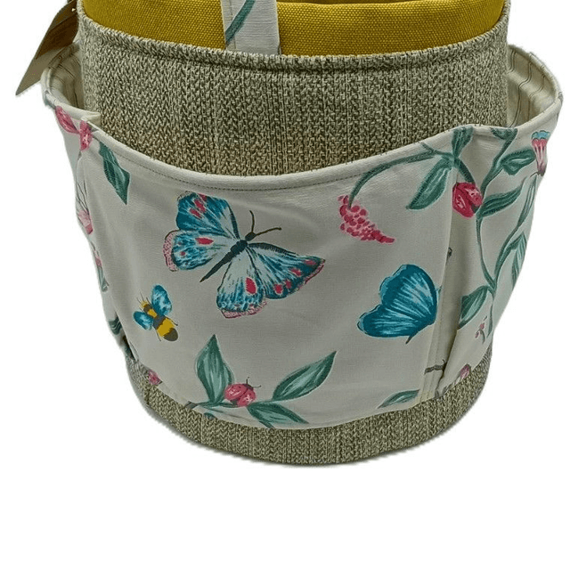 Large Bucket Bag Butterfly and Bee for Hobby Crafts Knitting Crochet and Multipurpose Storage